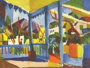 Terrace Of The Country House In St Germain
