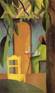Turkish Cafe II 1914 by August Macke