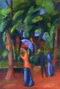 Walking in the Park by August Macke