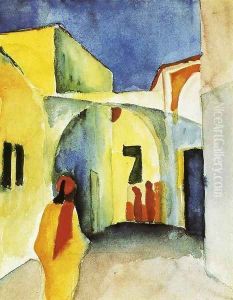 View of an Alley by August Macke