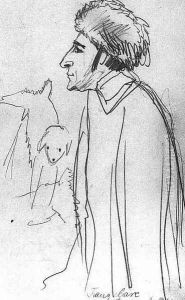 Franz Marc with "Russi" 1910 by August Macke