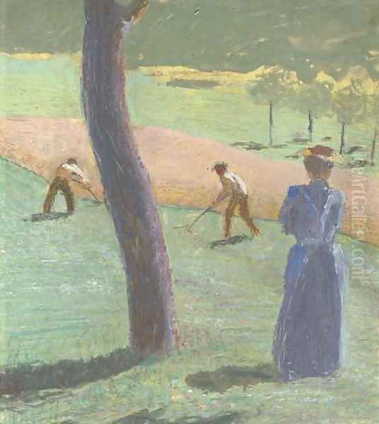 Arbeiter auf dem Feld bei Kandern - view 1