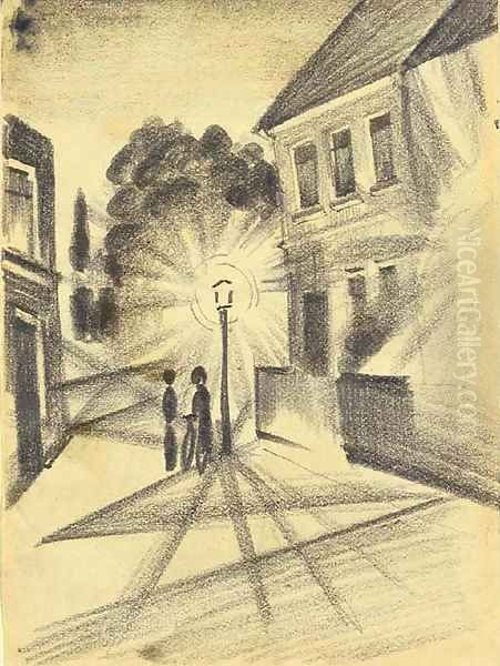 Strassenbild am Abend II - view 1