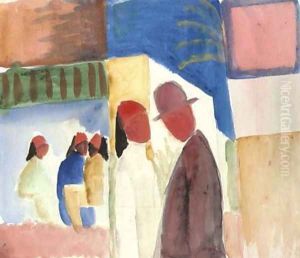 Auf der Strasse by August Macke