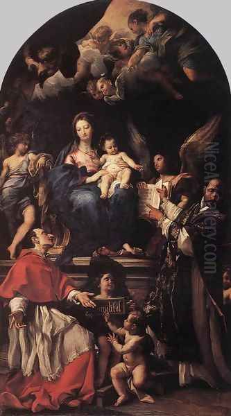 Madonna and Child Enthroned with Angels and Saints 1680-90 - view 1