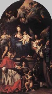 Madonna and Child Enthroned with Angels and Saints 1680-90 by Carlo Maratti