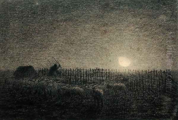 The Shepherd at the Fold by Moonlight - view 1