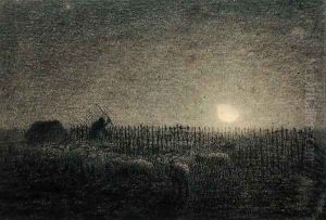 The Shepherd at the Fold by Moonlight