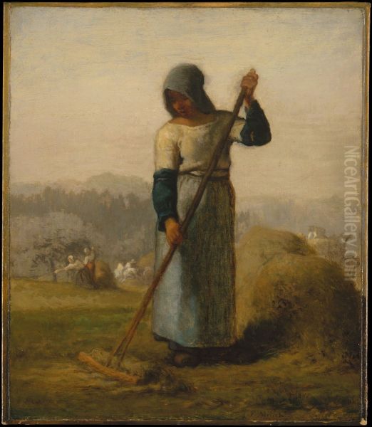 Woman With A Rake - view 1