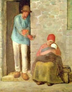 Nourishment, 1858 by Jean-Francois Millet