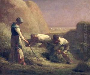 The Hay Trussers, 1850-51 by Jean-Francois Millet