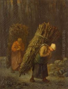Peasant Women with Brushwood, c.1858 by Jean-Francois Millet
