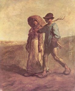 Going to Work, c.1850-51 by Jean-Francois Millet