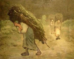 Winter- The Faggot Gatherers, 1868-75 by Jean-Francois Millet