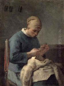 The Seamstress by Jean-Francois Millet