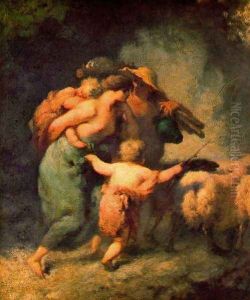 The return of the herd by Jean-Francois Millet
