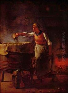 Laundress by Jean-Francois Millet