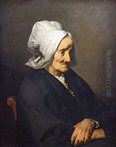 Portrait of the Widow Roumy by Jean-Francois Millet