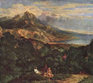 Italienische Küstenlandschaft by Jean-Francois Millet