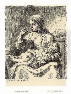 La Bouillie by Jean-Francois Millet