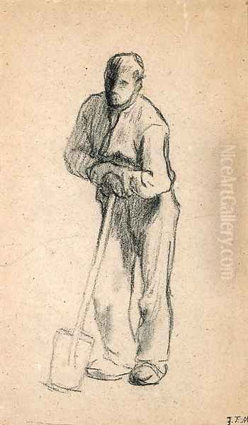 Paysan appuy sur sa bche (Peasant Leaning on a Shovel) - view 1