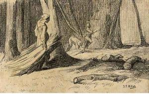 Stacking hay by Jean-Francois Millet