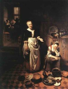 The Idle Servant 1655 by Nicolaes Maes