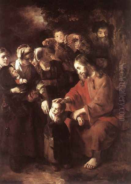 Christ Blessing the Children 1652-53 by Nicolaes Maes