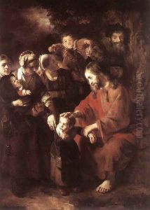 Christ Blessing the Children 1652-53 by Nicolaes Maes