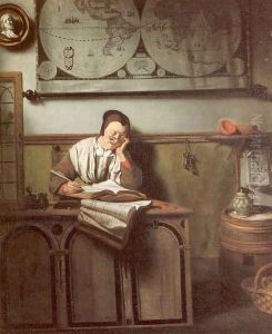 The Account Keeper 1656 by Nicolaes Maes