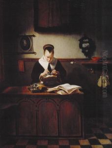The Lacemaker by Nicolaes Maes