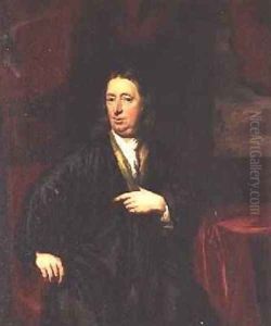 Portrait of a gentleman in a black dressing gown