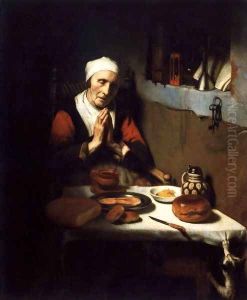 Old Woman Saying Grace 1656