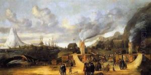 The Whale-oil Factory on Jan Mayen Island 1639 by Cornelis De Man