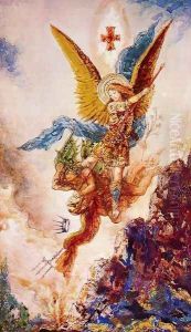 Saint Michael Vanquishing Satan by Gustave Moreau