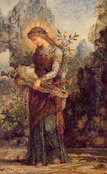 Orpheus (or Thracian Girl Carrying the Head of Orpheus) by Gustave Moreau