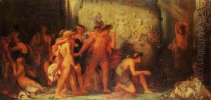 Athenians being Delivered to the Minotaur in the Cretan Laby