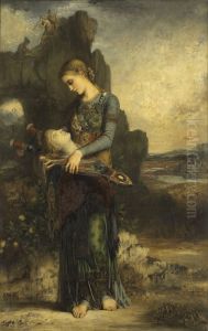 Thracian Girl carrying the Head of Orpheus on his Lyre