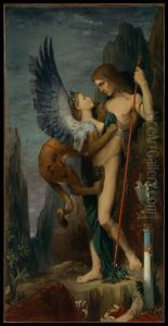 Oedipus and the Sphinx 1864 by Gustave Moreau