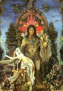 Jupiter and Semele (detail) by Gustave Moreau