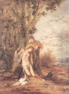 Saint Sebastian and the Holy Women 1868-69 by Gustave Moreau