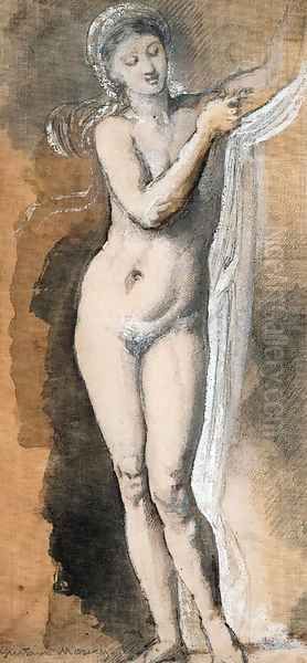 Femme nue (tude avec drap) - view 1