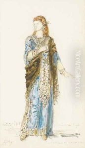 Costume design for Glycere from the final act of the opera Sapho by Charles Gounod