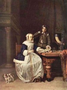 Breakfast 1660 by Gabriel Metsu
