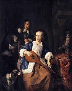 The Cittern Player 1660 by Gabriel Metsu