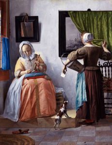 Woman Reading a Letter 1662-65 by Gabriel Metsu