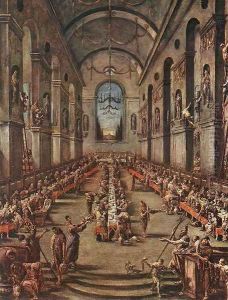 The Observant Friars in the Refectory 1736-37 by Alessandro Magnasco