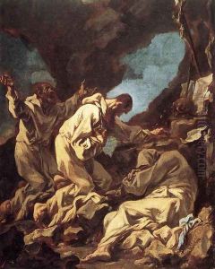 Three Camaldolite Monks at Prayer (Tre monaci camaldolesi in preghieri) by Alessandro Magnasco