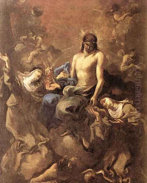 Christ Adored by Two Nuns c. 1715 - view 1