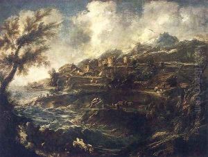The Seashore c. 1700 by Alessandro Magnasco